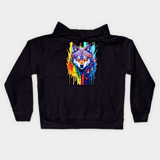 The Vibrant Wolf Spirit Kids Hoodie